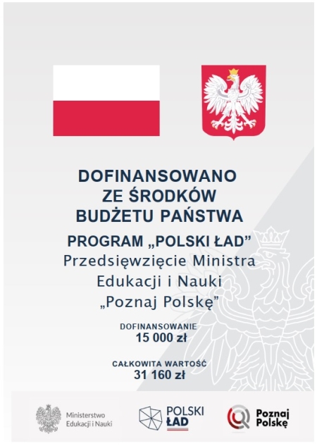 Dofinansowanie z projekty ''Poznaj Polskę'' 