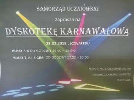 Dyskoteka karnawałowa